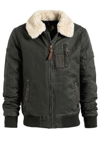 Khujo, Herren Jacke 'ANORO', Dunkelgrün / Schwarz / Weiß