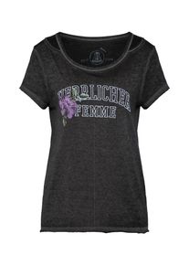 Herrlicher, Damen Shirt 'Yana', Schwarz / Wei&szlig;