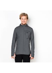 Jack Wolfskin, Herren Trainingsjacke 'HYDROPORE HOODED JACKET MEN', Dunkelgrau