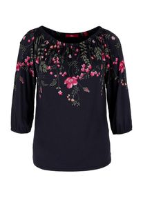 s.Oliver RED LABEL, Damen Shirt, Kobaltblau / Smaragd / Dunkelpink