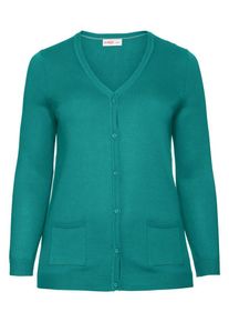 sheego Casual, Damen Cardigan, T&uuml;rkis