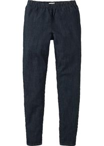 sheego Denim, Damen Jeansleggings mit leichter Waschung, Blau