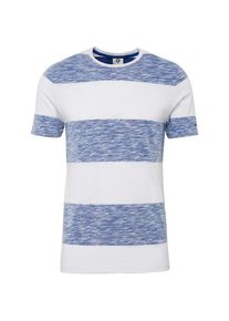 Jack & Jones JACK & JONES, Herren T-Shirt 'JCOSTRIPY TEE SS CREW NECK', Blau / Wei&szlig;