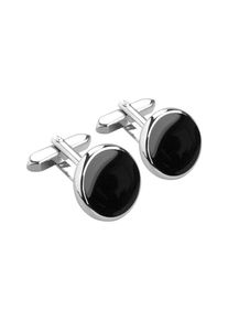 Jacques Britt, Herren Manschettenknöpfe, Schwarz / Silber