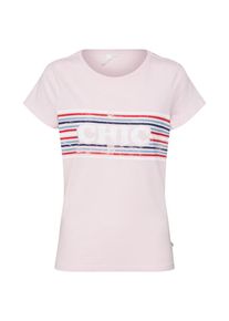 Q/S Designed By, Damen Shirt, Rosa / Wei&szlig;