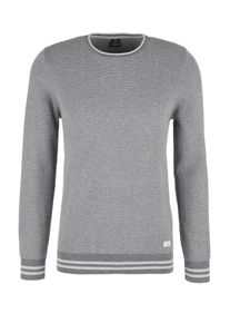s.Oliver RED LABEL, Herren Pullover, Graumeliert / Wei&szlig;