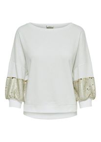 Only, Damen Sweatshirt, Wei&szlig;