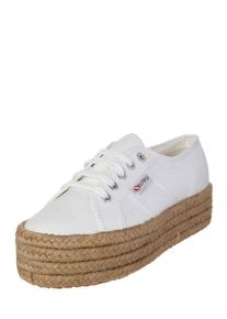 Superga, Damen Sneaker '2790 - COTROPEW' mit Jute-Plateau, Sand / Wei&szlig;