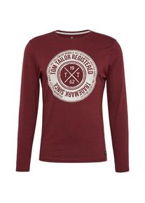 Tom Tailor, Herren Shirt, Merlot / Naturweiß