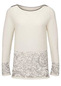 Heine, Damen Pullover, Hellgrau / Perlweiß