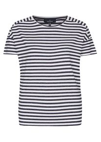 Daniel Hechter, Damen T-Shirt, Nachtblau / Weiß