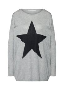 Only, Damen Pullover, Grau / Schwarz
