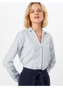 EDC by Esprit, Damen Bluse, Hellblau / Weiß