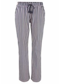 Lascana, Damen Pyjamahose, Creme / Dunkelblau