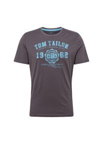 Tom Tailor, Herren Shirt 'logo tee T-Shirt 1/2', Dunkelgrau