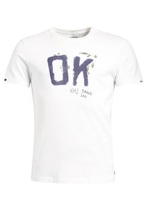 Khujo, Herren T-Shirt 'Elijah Ok', Navy / Wei&szlig;