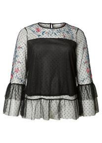 JUNAROSE, Damen Bluse, Schwarz