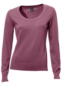 Heine, Damen Rundhals-Pullover, Beere
