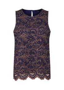 Banana Republic, Damen Bluse 'SL LACE SHELL', Dunkelblau / Dunkellila