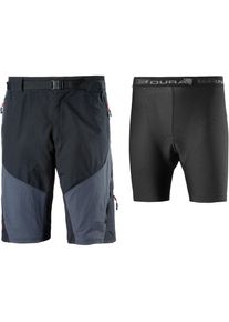 ENDURA, Herren Shorts 'Hummvee', Taubenblau / Schwarz