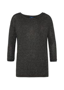 Tom Tailor, Damen Strickpullover, Schwarz / Silber
