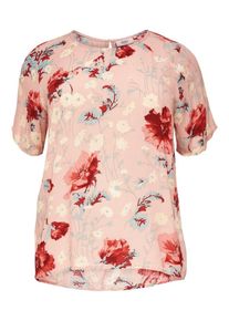 Only Carmakoma, Damen Oberteil, Opal / Pastellpink / Rostrot / Dunkelrot / Weiß