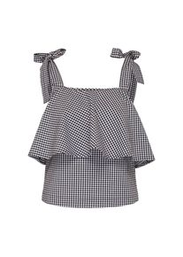 EDITED, Damen Top 'Thalea', Schwarz / Wei&szlig;