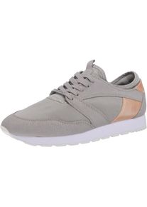 Pier One, Damen Sneakers Low, Rosegold / Grau / Weiß