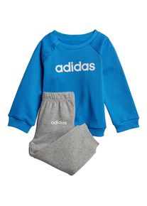 adidas Performance, Mädchen Jogginganzug 'Lin Jogg', Blau / Graumeliert / Weiß