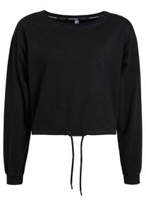 Khujo, Damen Sweatshirt 'Alina', Hellgrau / Schwarz