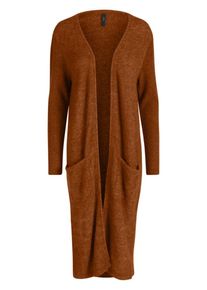 Y.A.S, Damen Langer Strick-Cardigan, Rostbraun