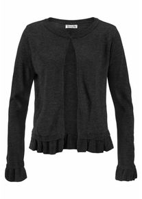 Boysen's BOYSEN'S, Damen Cardigan Bolero, Dunkelgrau