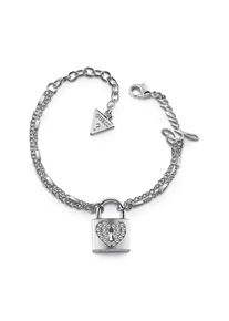 Guess, Damen Armband 'HEART LOCK', Silber