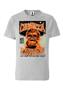 logoshirt, Herren T-Shirt, Grau / Dunkelorange / Schwarz