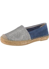 macarena, Damen Espadrilles, Dunkelblau / Silber