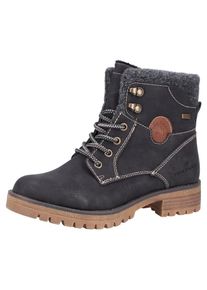 Tom Tailor, Damen Stiefelette, Braun / Schwarz