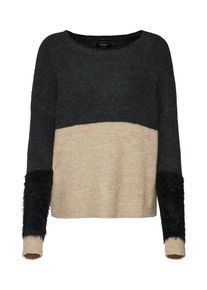 Only, Damen Pullover 'onlSANTANA', Beige / Dunkelgrau