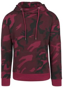 Urban Classics, Herren Hoody, Rot / Burgunder / Schwarz