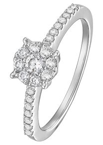 Christ, Damen ring 'Diamonds', Gold / Wei&szlig;