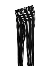MAMALICIOUS, Damen - Hosen 'MLEBONY WOVEN PANTS N.', Schwarz / Weiß