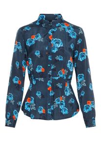 Y.A.S, Damen Hemd, Hellblau / Dunkelblau / Orange