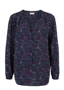 TRIANGLE, Damen Tupfenbluse, Indigo / Mischfarben