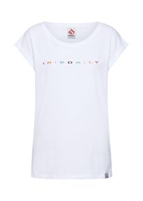 Iriedaily, Damen Shirt 'Iriecolor Tee', Mischfarben / Wei&szlig;