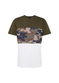 Only & Sons Only & Sons, Herren Shirt 'ons Camo Cut Sew', Dunkelblau / Braun / Khaki / Weiß