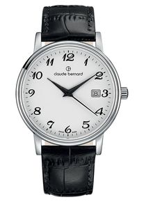Claude Bernard, Herren Uhr, Schwarz / Silber / Weiß