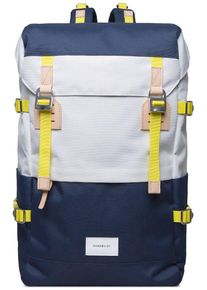 Sandqvist, Herren Rucksack 'Harald', Nude / Navy / Limone / Offwhite