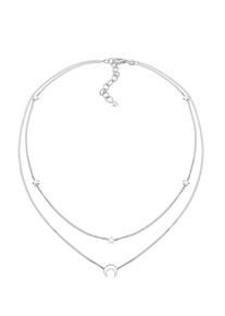Elli, Damen Choker 'Astro, Layer', Silber