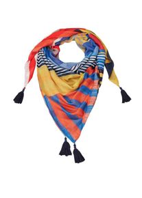 s.Oliver RED LABEL, Damen Halstuch, Blau / Gelb / Rot / Weiß