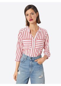 Véro Moda VERO MODA, Damen Streifenbluse 'Erika', Rot / Weiß