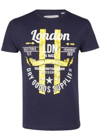 Soulstar, Herren T-Shirt, Blau / Gelb / Weiß